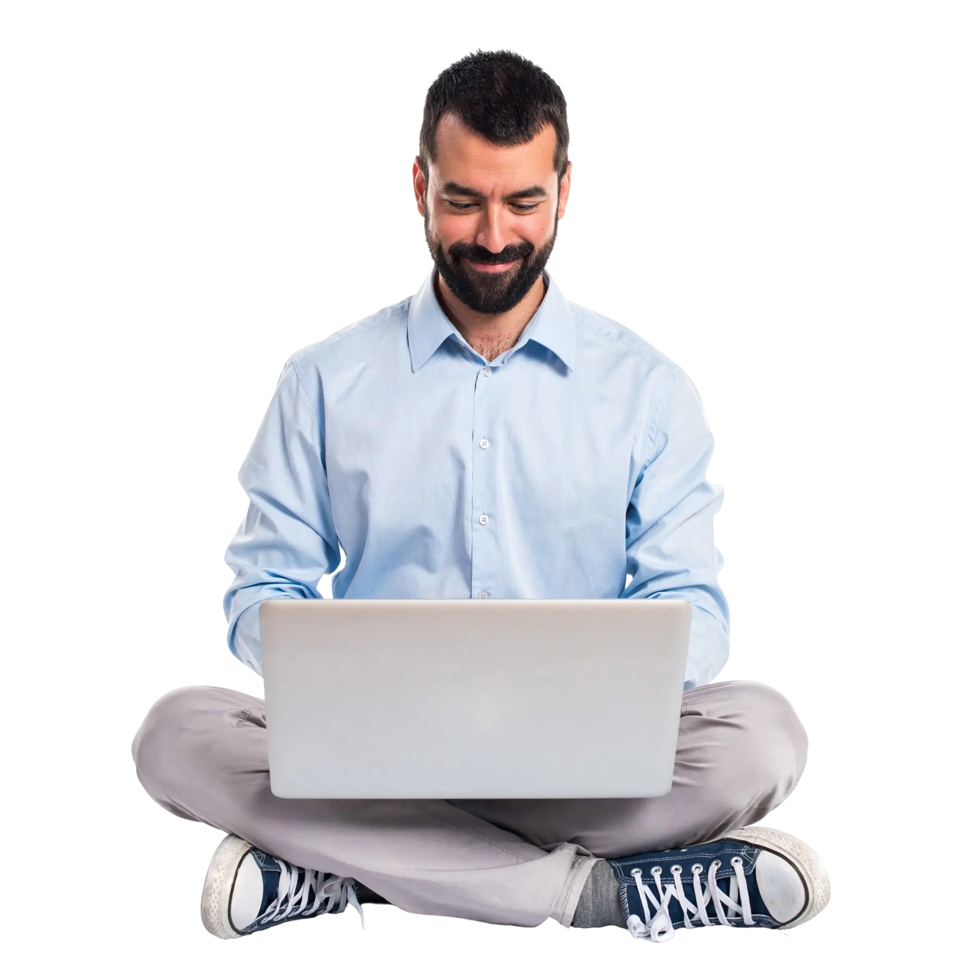 Hombre con laptop